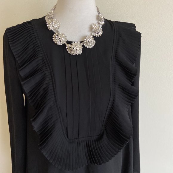 CeCe By Cynthia Steffe Elegant Ruffle Round Neck Dress - Picture 4 of 8